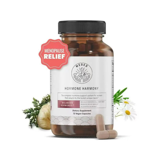 MEOED Hormone Harmony | Menopause Relief | 72 Vegan Capsules | Organic Wellness Hub