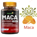 Maca Root Extra Strength 1900mg - All-Natural Energizer, Hormonal Balance, Energy & Endurance, 60 Capsules | Organic Wellness Hub