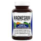 Magnesium Glycinate + Malate with Vitamin D3, Veggies & Seeds | Max Absorption | 90 Veggie Caps | Organic Wellness Hub