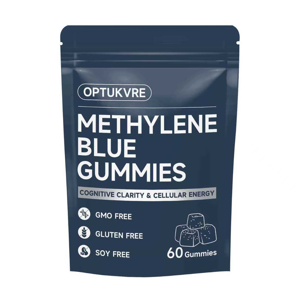 Methylene Blue Gummies - Cognitive Clarity & Cellular Energy | GMO Free, Gluten Free, Soy Free | 60 Gummies | Organic Wellness Hub
