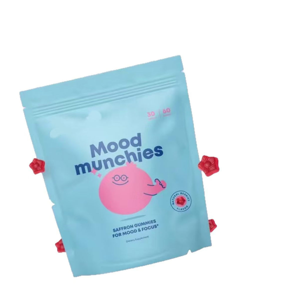 Mood Munchies Saffron Gummies for Mood & Focus | Natural Berry Flavor | Lab Tested Quality | Organic Wellness Hub