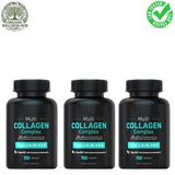 Multi Collagen Complex Capsules | Type I II III V X | Organic Wellness Hub