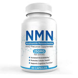 NMN 250mg Nicotinamide Mononucleotide | NAD Precursor | High Bioavailability | Cellular Health & Cognitive Support | 60 Capsules – Organic Wellness Hub

