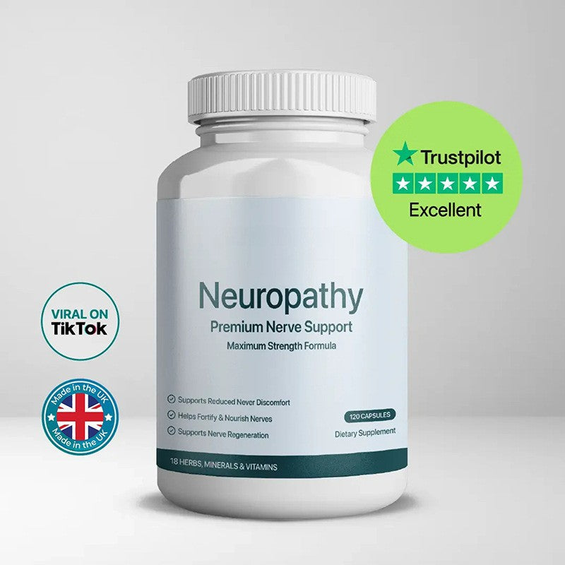Neuropathy Premium Nerve Support Supplement - Maximum Strength Formula 120 Capsules | Organic Wellness Hub