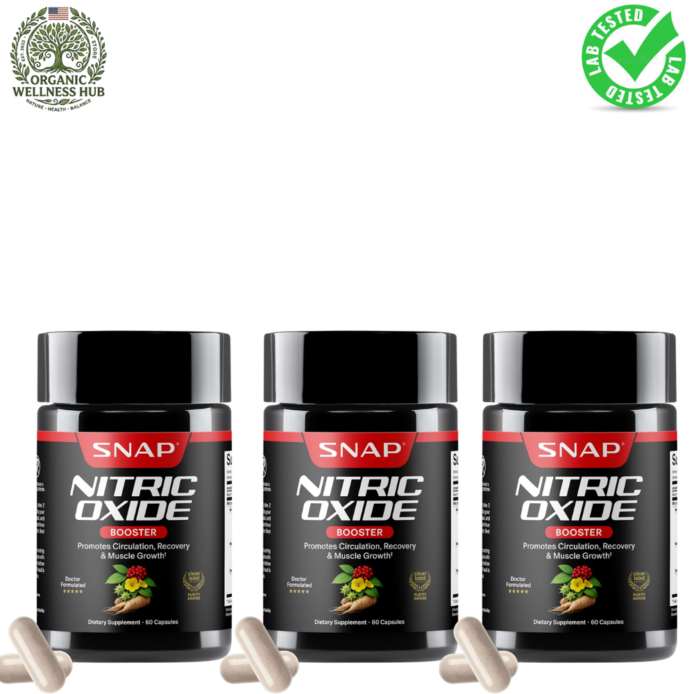 Nitric Oxide Booster Capsules 3 Pack – Circulation, Recovery & Performance Support | Organic Wellness Hub