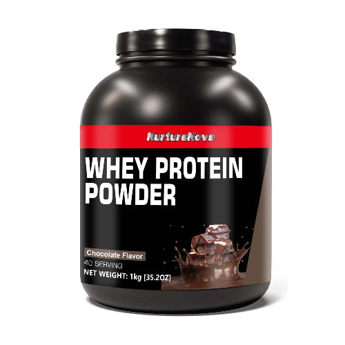 NurtureNova Whey Protein Powder | Chocolate Flavor | 40 Servings | 1kg Muscle Building & Recovery Supplement ? Organic Wellness Hub