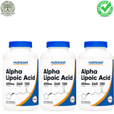 Nutricost Alpha Lipoic Acid 600mg (3 Pack) – 720 Capsules Total | Premium ALA Supplement | Organic Wellness Hub