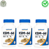 Nutricost KSM-66 Ashwagandha Root Extract 600mg (3 Pack) – 180 Capsules Total | Premium Adaptogenic Supplement | Organic Wellness Hub