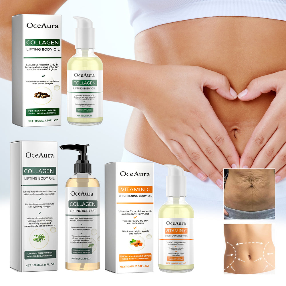 OceAura Collagen Lifting Body Oil | Deep Hydration & Skin Firming Moisturizer | Organic Wellness Hub