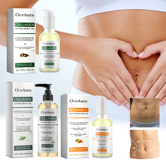 OceAura Collagen Lifting Body Oil | Deep Hydration & Skin Firming Moisturizer | Organic Wellness Hub