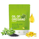 Oil of Oregano 6000mg with Black Seed Oil -Ultra High Carvacrol & Thymoquinone | 300 Softgels | Gluten-Free, Dairy-Free, Lab Tested | Organic Wellness Hub