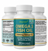Omega 3 Fish Oil 1000mg 3-Pack | 300 Mini Softgels EPA & DHA | Organic Wellness Hub