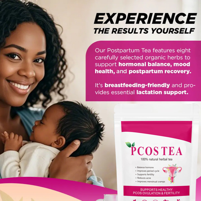 PCOS Tea | 100% Natural Herbal Tea for Hormone Balance, Fertility & Period Support - 28 Bags.