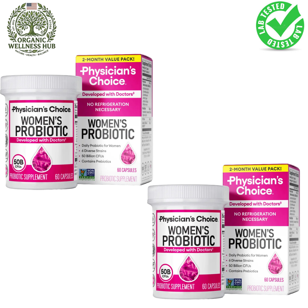 Physician's Choice Women's Probiotic 2-Pack | 50B CFUs | 6 Strains + Prebiotics | 120 Capsules | 4-Month Supply | Lab Tested

