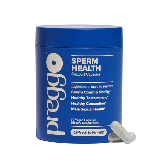 Preggo Sperm Health Support Capsules | 60 Vegan Capsules | Sperm Count, Motility & Testosterone | O Positiv Health | Organic Wellness Hub