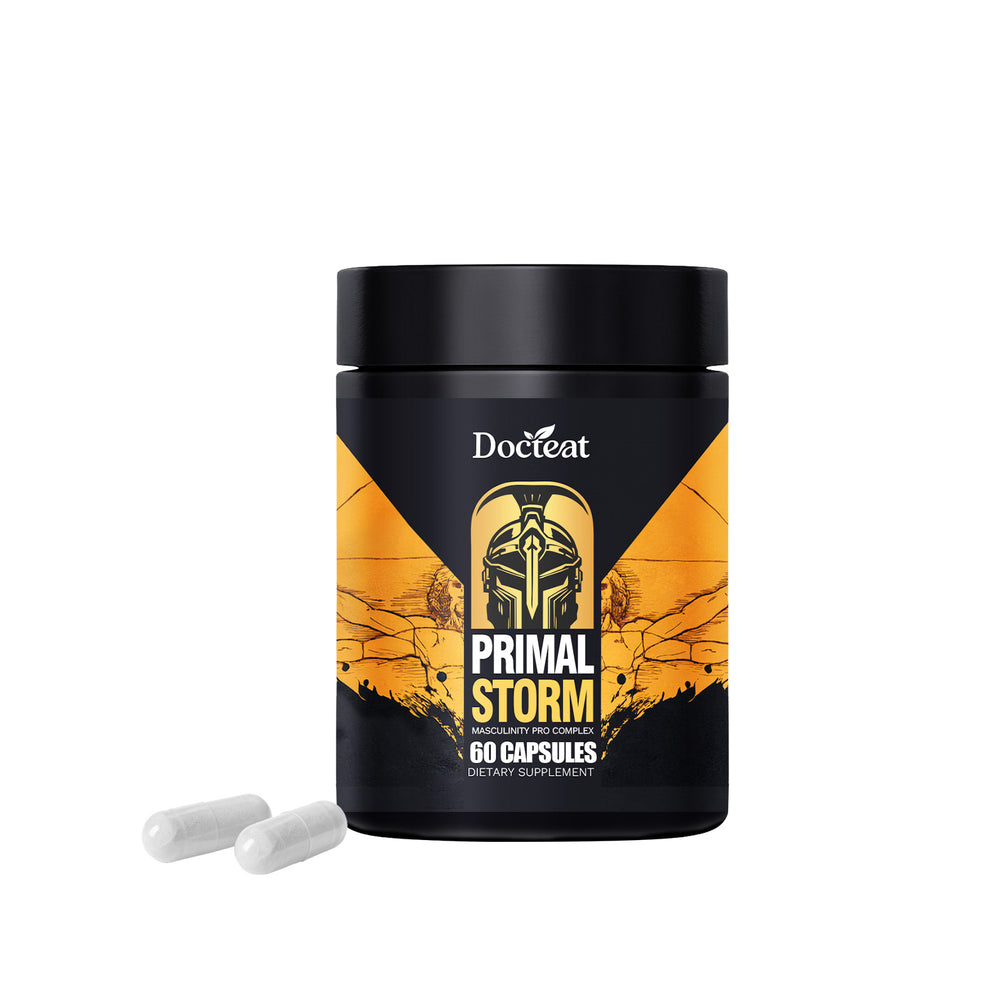 Primal Storm Masculinity Pro Complex - Men's Vitality & Performance Support, 60 Capsules | Organic Wellness Hub