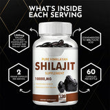 Pure Himalayan Shilajit Supplement 10000mg -120 Capsules for Energy, Vitality & Stamina | Organic Wellness Hub