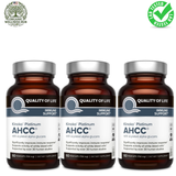 Quality of Life Kinoko Platinum AHCC Immune Support 60 Vegicaps (3 Bottles) | Premium Immune Health Supplement | Organic Wellness Hub