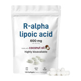 R-Alpha Lipoic Acid 600mg 300 Softgels | High Bioavailability Antioxidant Supplement | Organic Wellness Hub