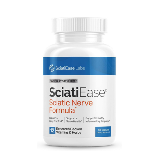 SciatiEase Sciatic Nerve Formula | 120 Capsules | Powered by AlphaPalm™ | 12 Research-Backed Vitamins & Herbs | Supports Daily Comfort, Nerve Health & Healthy Inflammatory Response