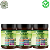 Sour Sop Shilajit Sea Moss Lions Mane 3-Pack Bundle | 24-in-1 Organic Supplement | 180 Capsules | Best Value | Organic Wellness Hub