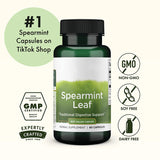 Spearmint Leaf 400mg Capsules - Traditional Digestive Support | 60 Capsules | Lab Tested | Organic Wellness Hub