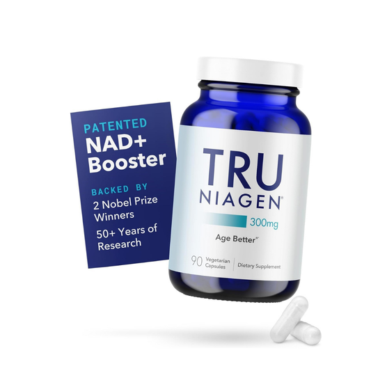 TRU NIAGEN� NAD+ Booster 300mg | Patented Nicotinamide Riboside | 90 Vegetarian Capsules | Backed by Nobel Prize Research | Anti-Ageing Energy Supplement | Organic Wellness Hub
