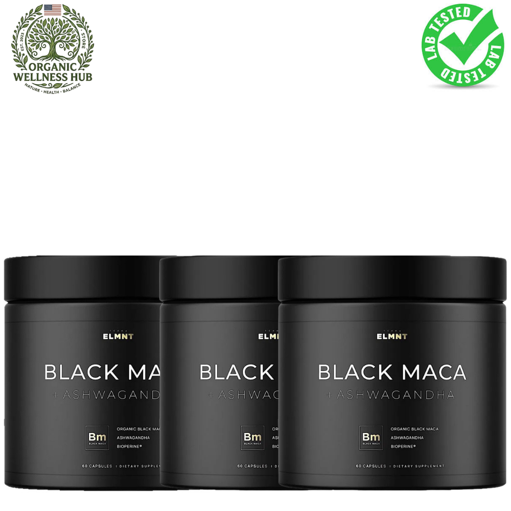 Terra ELMNT Black Maca + Ashwagandha 3-Pack | 180 Capsules
