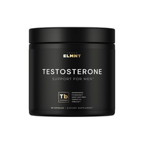 Terra ELMNT Testosterone Support for Men - Ashwagandha, Pycnogenol, Horny Goat Weed, Tongkat Ali & Tribulus | 90 Capsules | Natural Test Booster Supplement