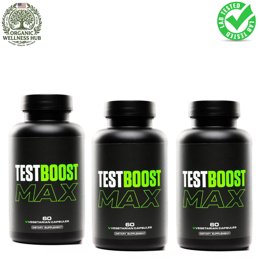 TestBoost Max 3-Pack Bundle | Testosterone Booster | Organic Wellness Hub