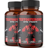 Testosterone Extra Strength Supplement | Energy, Stamina & Strength Support | Lab Tested | 60 Capsules | Organic Wellness Hub