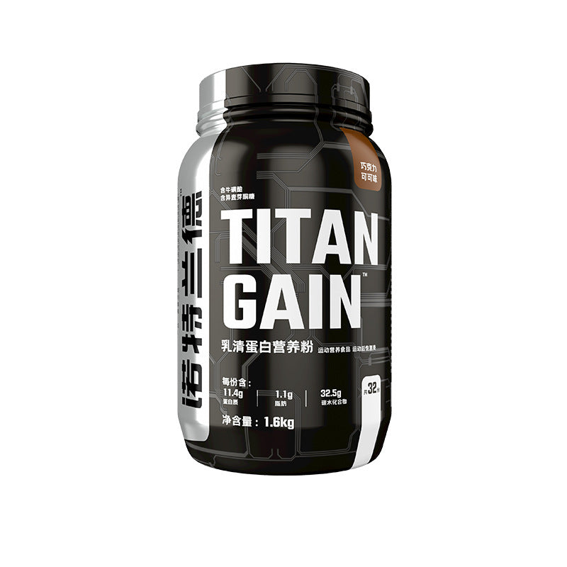 Titan Gain Whey Protein Powder - Chocolate Flavor | Lab Tested, 11.4g Protein Per Serving | Muscle Building Nutrition Supplement | 1.6kg | Organic Wellness Hub