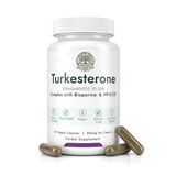 Turkesterone 500mg | Standardized to 20% with Bioperine & HP-CD | Natural Muscle, Strength & Performance Supplement | 3rd Party Tested | Organic Wellness Hub