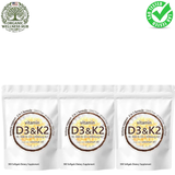 Vitamin D3 K2 10,000 IU 3-Pack | 900 Softgels | Lab Tested | Organic Wellness Hub