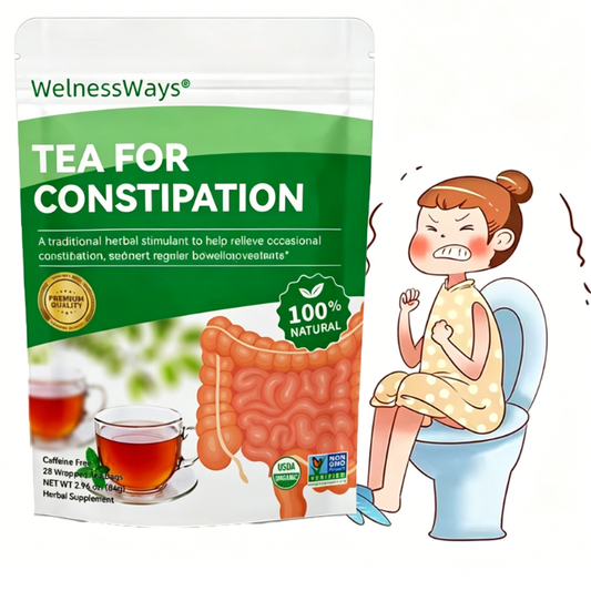 WelnessWays Tea for Constipation 100% Natural Herbal Laxative Tea | USDA Organic, Non-GMO | Supports Regular Bowel Movements & Digestive Relief | Caffeine-Free