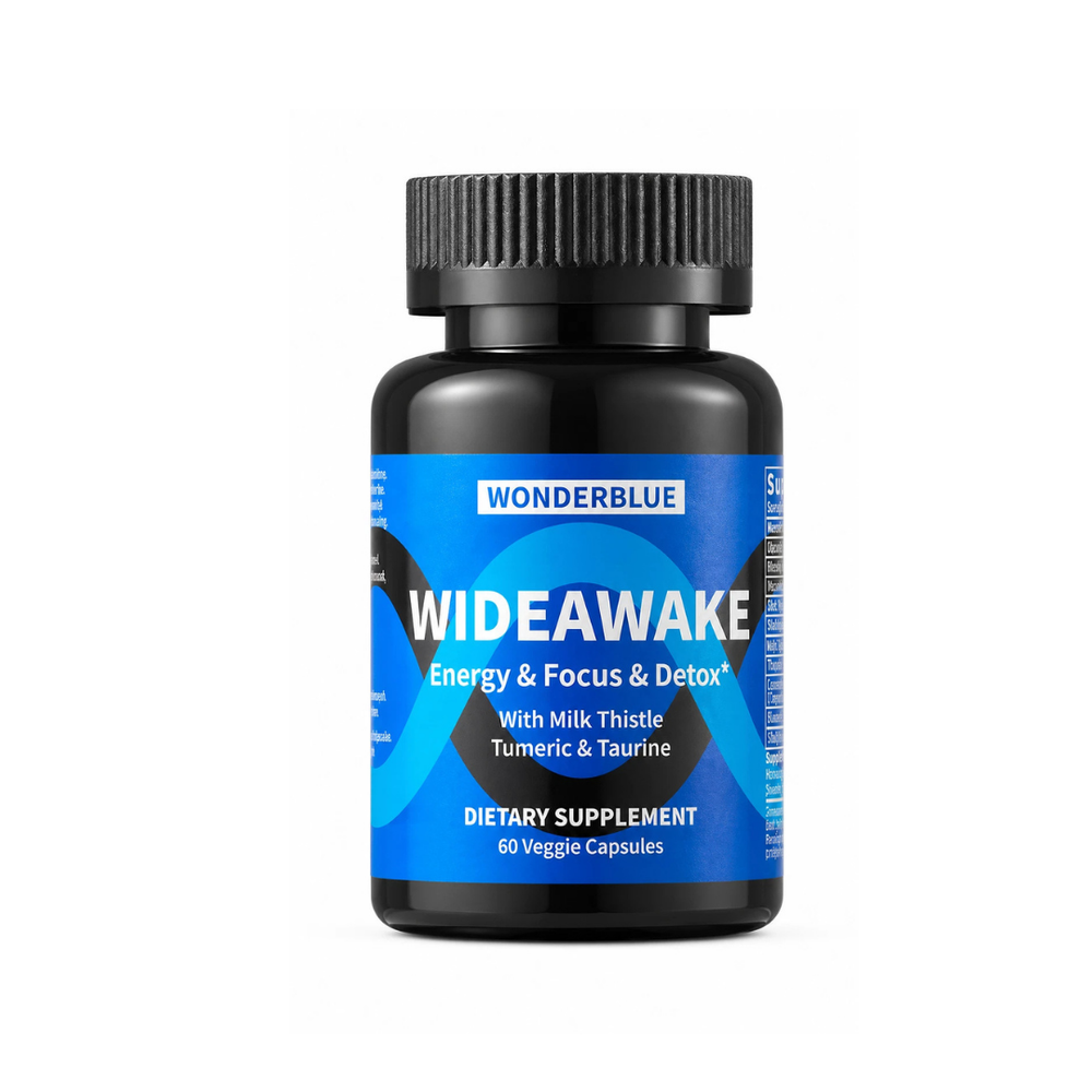 WideAwake Energy & Focus Supplement | Milk Thistle, Tumeric & Taurine