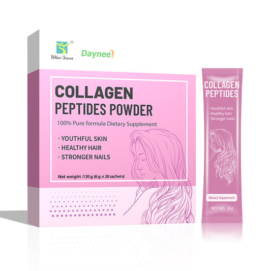 WinsTown Daynee Collagen Peptides Powder 120g (6g x 20 Sachets) | Youthful Skin, Healthy Hair & Stronger Nails ? 100% Pure Formula - Lab Tested | Organic Wellness Hub