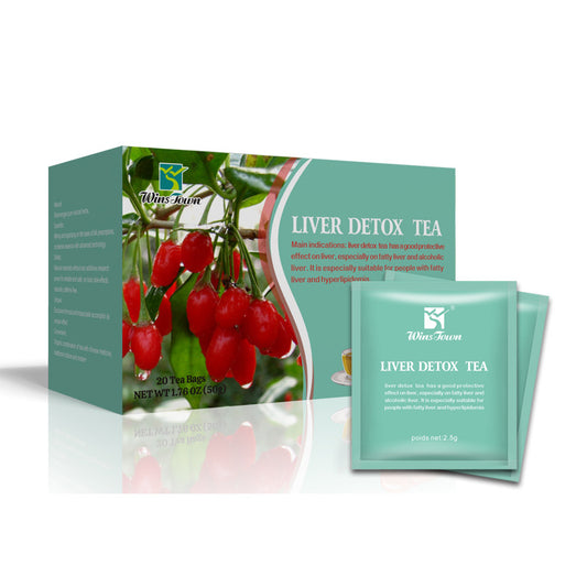 WinsTown Liver Detox Tea ? 20 Tea Bags | Fatty Liver & Hyperlipidemia Support with Goji Berry | Natural Herbal Cleanse Tea 50g