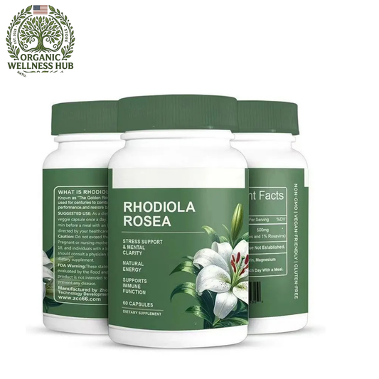 3-Pack Rhodiola Rosea 500mg | Stress, Clarity & Energy Bundle – 180 Vegan Capsules