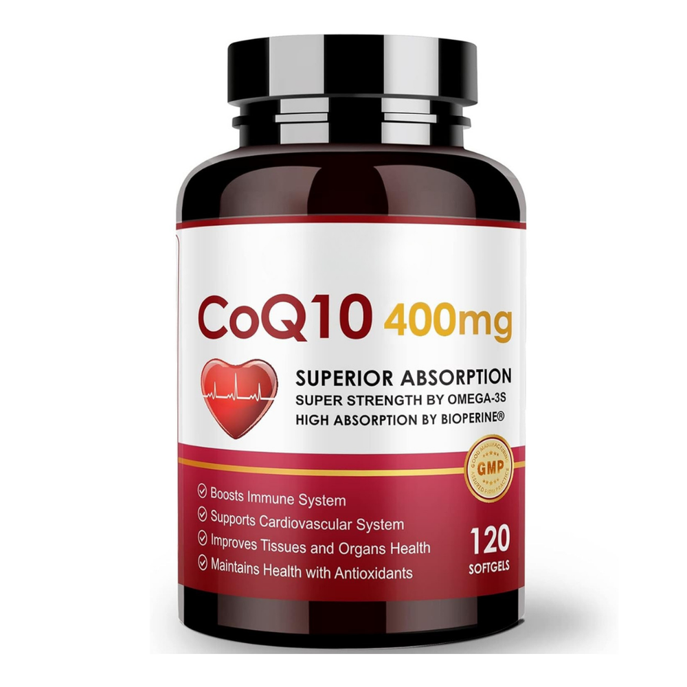 CoQ10 400mg Softgels 360 Count (3 Bottles x 120 Softgels) | Superior Absorption Coenzyme Q10 | Heart Health & Energy Support | Lab Tested | Organic Wellness Hub