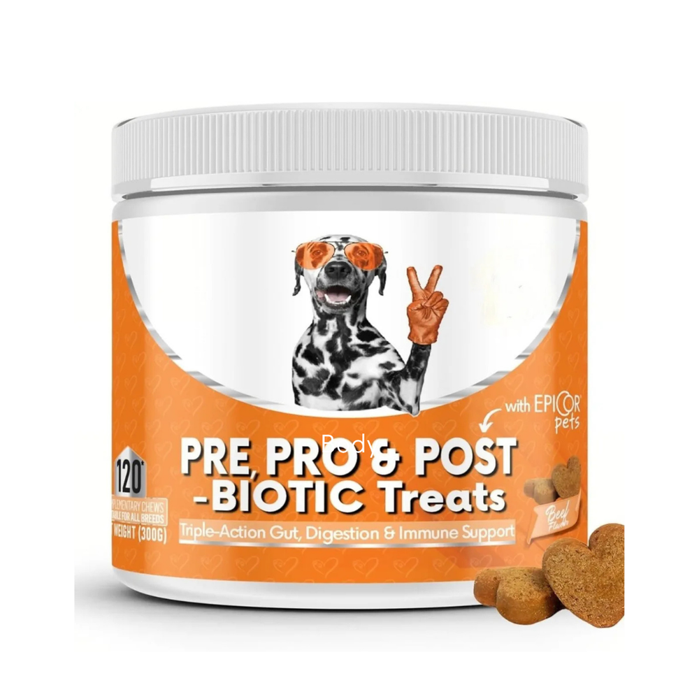 Organic Wellness Hub 3X Pre, Pro & Post-Biotic Dog Treats | Lab Tested Gut & Immune Support