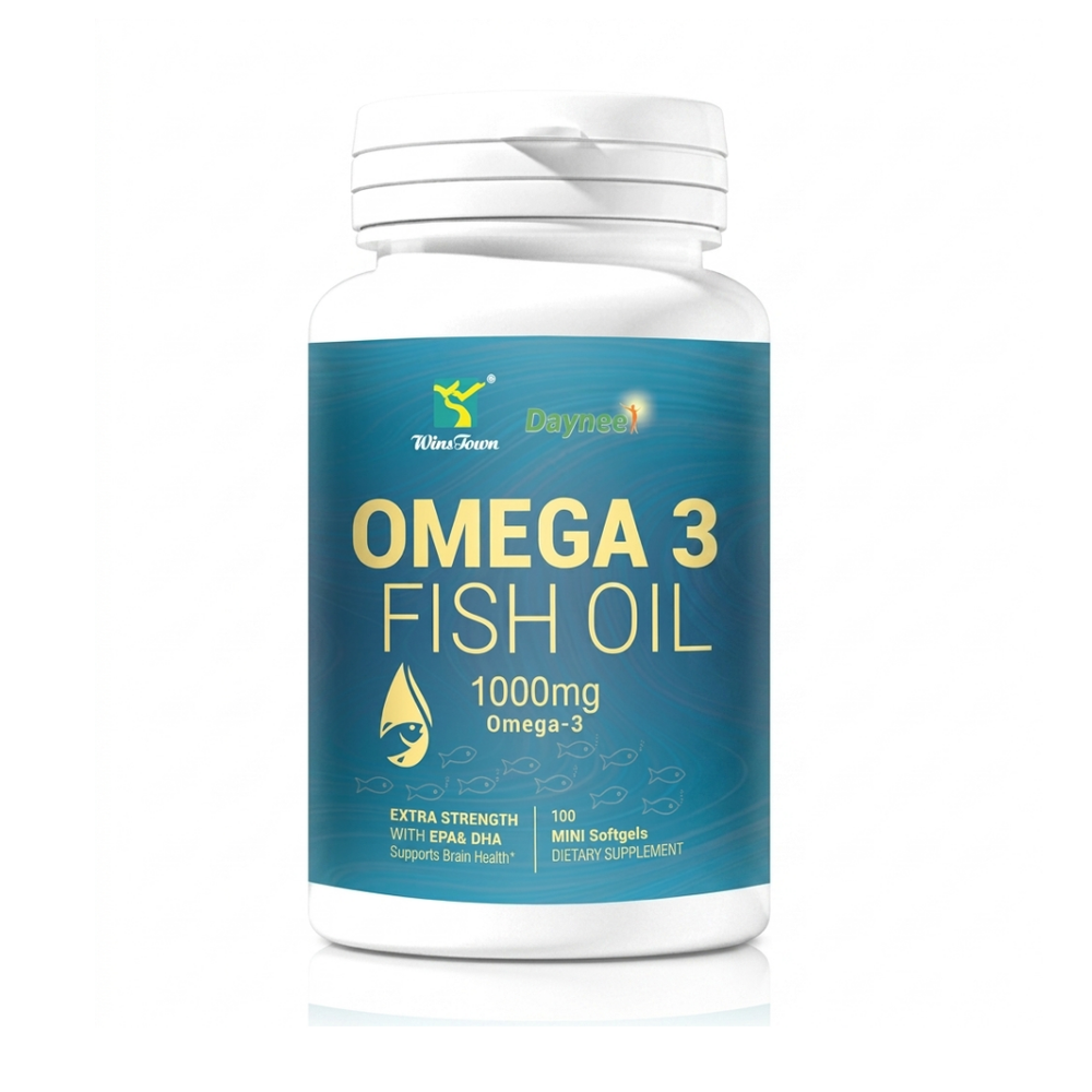 Omega 3 Fish Oil 1000mg 3-Pack | 300 Mini Softgels EPA & DHA | Organic Wellness Hub