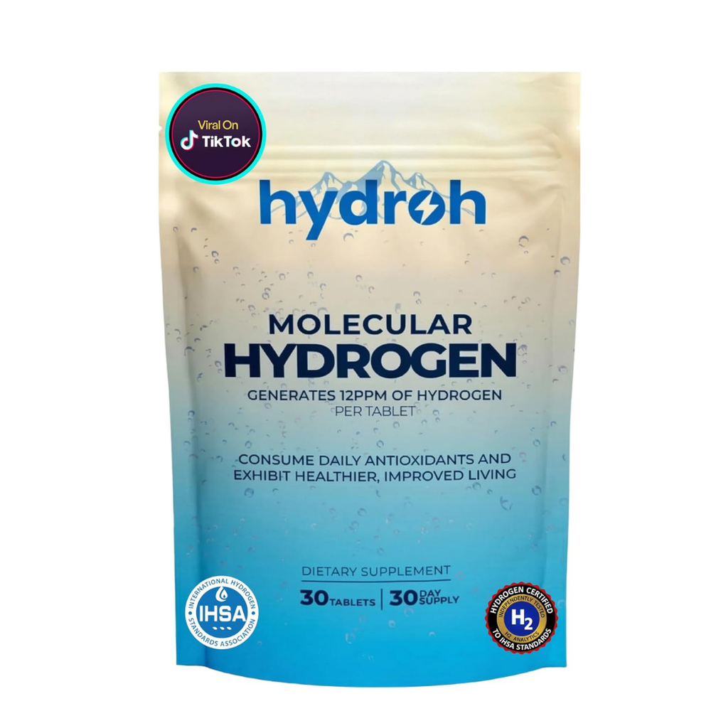 Hydroh Molecular Hydrogen Tablets 3-Pack | 12PPM H₂ Antioxidant | IHSA Certified | Viral on TikTok | 90 Tablets 90-Day Supply | Energy, Hydration & Wellness — Organic Wellness Hub