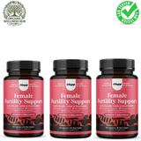 Female Fertility Support 3-Pack – Folate, CoQ10 & Chasteberry | Organic Wellness Hub