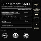 Terra ELMNT Black Maca + Ashwagandha | 60 Capsules Organic