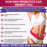Women's RAW Probiotic 100 Billion CFU | 34 Strains + Prebiotics & Digestive Enzymes | Urinary Tract Support | 60 Veg Capsules ? Organic Wellness Hub