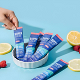 SupraCalm Adaptogenic Drink Mix - Raspberry Lemonade | Organic Ashwagandha, L-Theanine, Magnesium Glycinate & Vitamin D3 | Calm Focus + Stress Relief | 20 On-The-Go Packets | Organic Wellness Hub