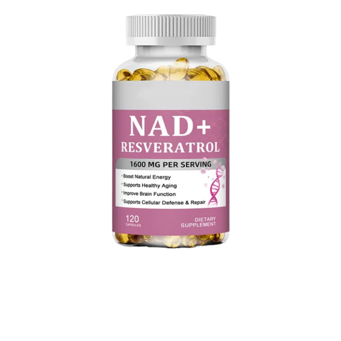 NAD+ Resveratrol Supplement 1600mg | Boost Energy, Anti-Aging & Brain Function | 120 Capsules | Lab Tested | Organic Wellness Hub