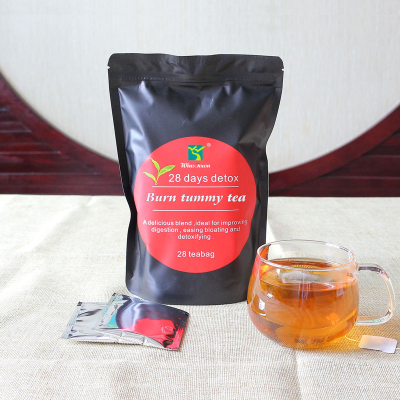 Wins-Town 28 Days Detox Burn Tummy Tea | Digestion, Bloating Relief & Body Detox | 28 Tea Bags ? 4 Week Herbal Cleanse