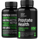 Prostate Health Supplement for Men - 850mg | Saw Palmetto, Pumpkin Seed, Pygeum & Green Tea Extract | Urine Flow + Bladder Support | 60 Veggie Capsules | Organic Wellness Hub